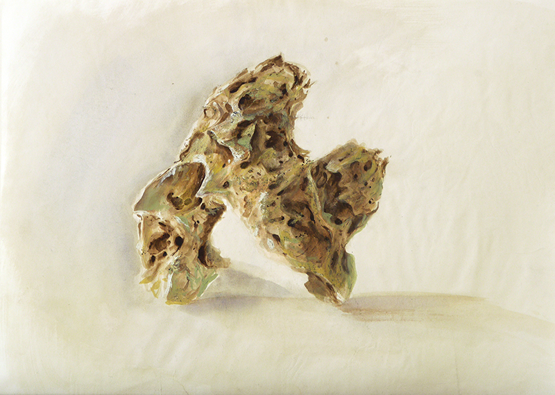   Roca Acuarela y acr&iacute;lico sobre papel 42 x 29,7 cm
